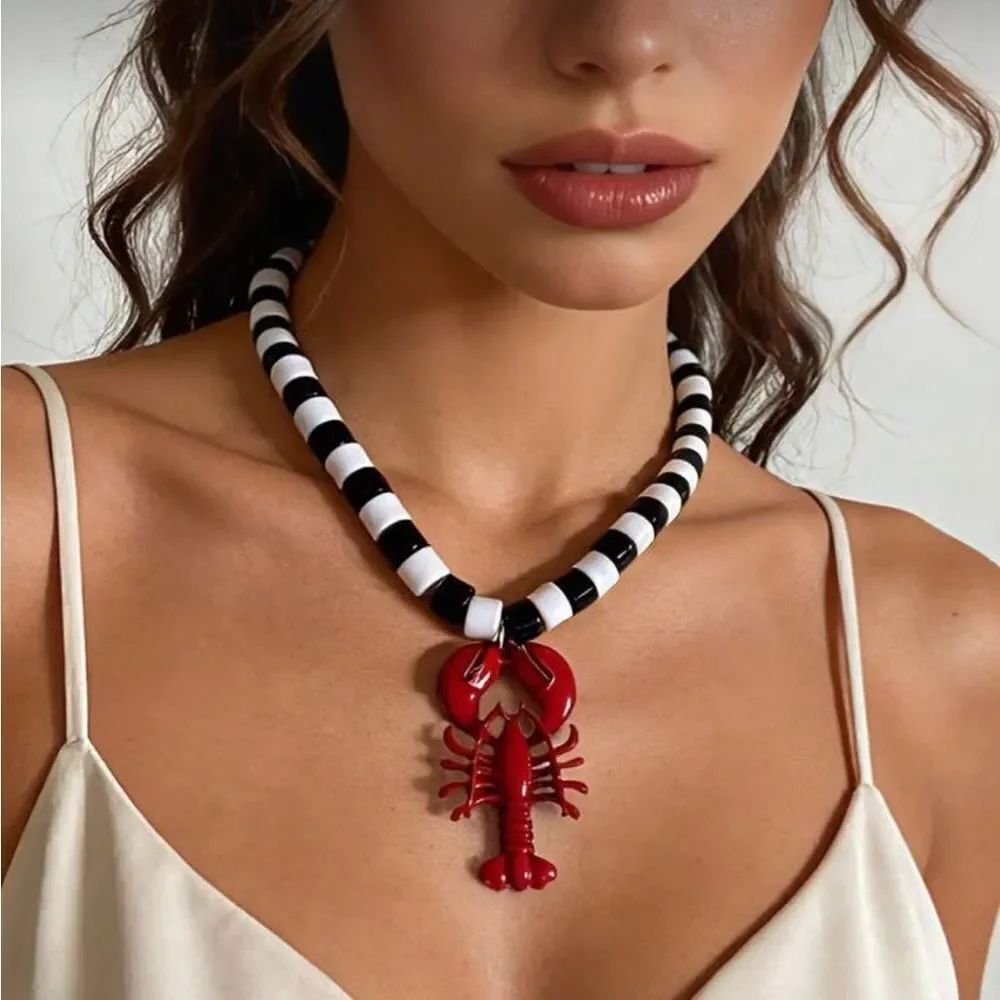Red Lobster Pendant Necklace R67